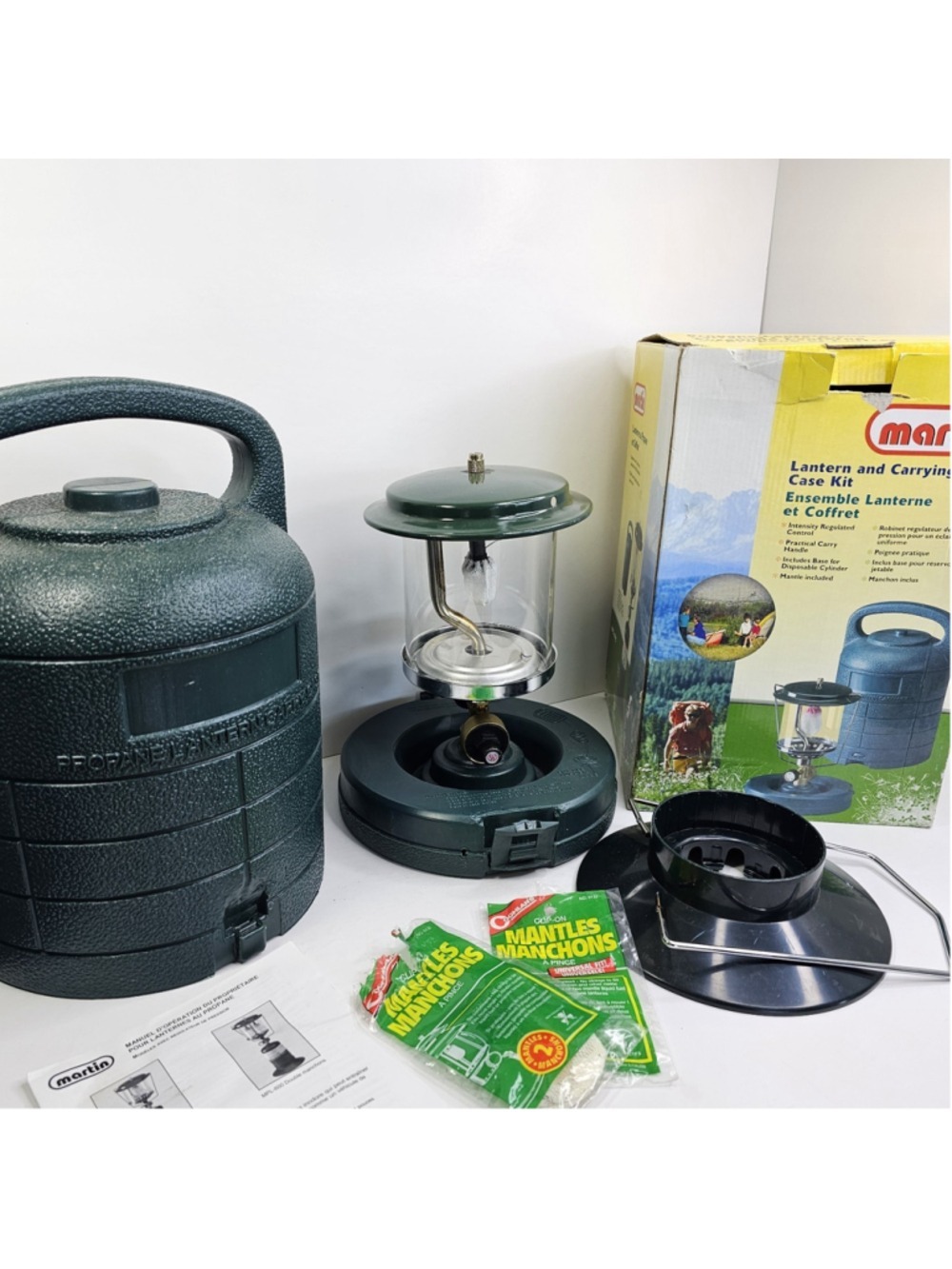 Martin MPL-300C Propane Lantern Carrying Case Kit Working w/ Box Mantles Manual